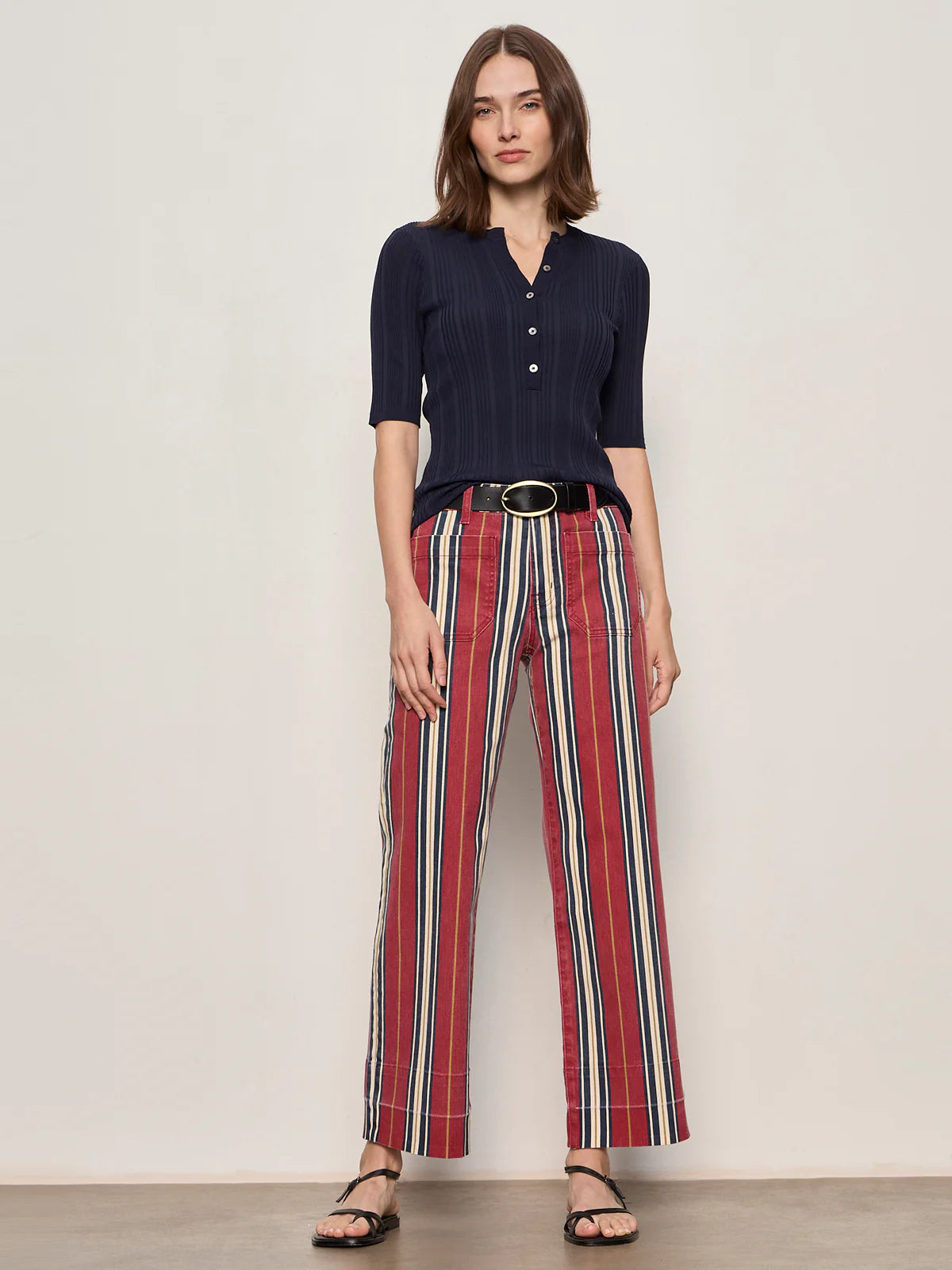 Sally Striped Mariner Denim Jeans