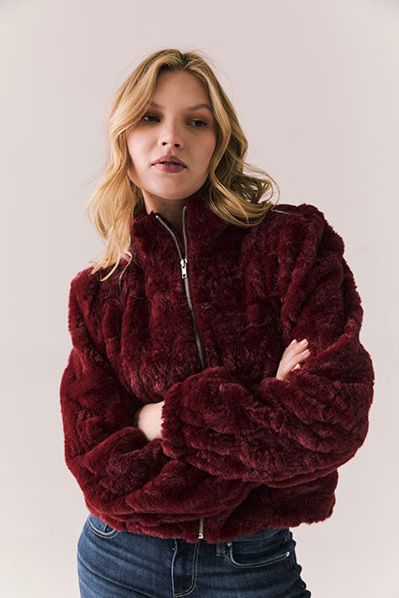 Elanor Elegant Fur Zip up Jacket