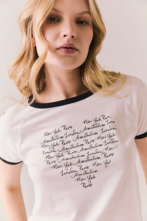 I Heart NY, Paris, Amsterdam, London Graphic Tee