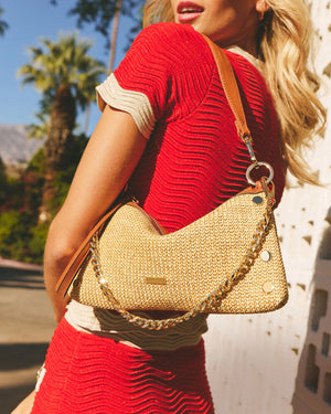Hammitt SML Kyle Cocoa/Raffia Gold