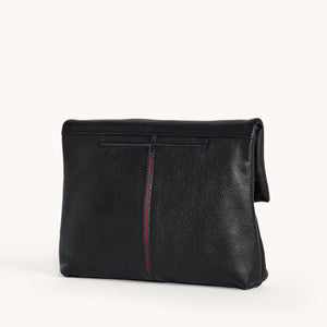 Hammitt VIP Medium Black/Brushed Gold Red Zip
