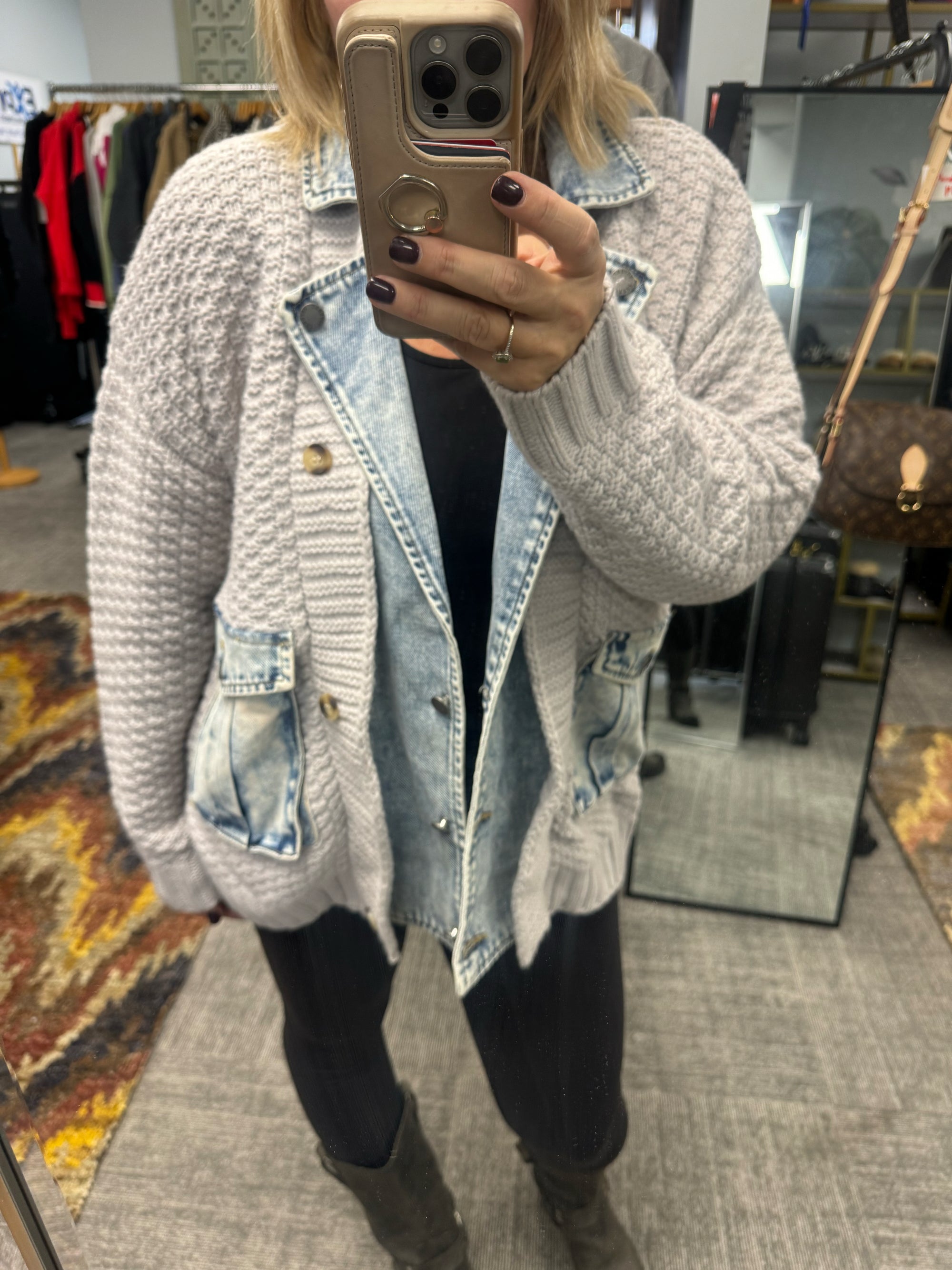 Demi the Denim Cardigan with pockets