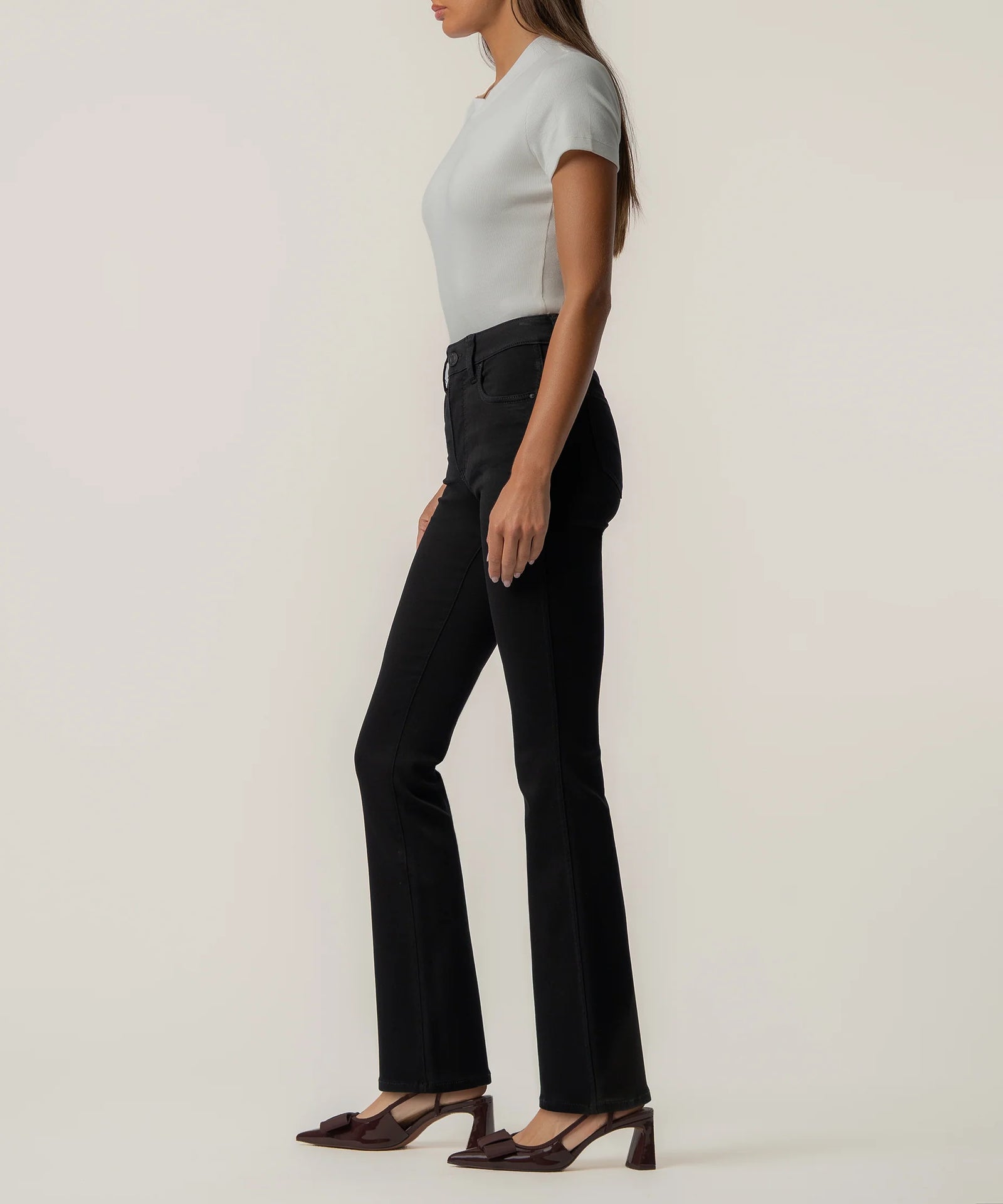 Black Natalie High Rise Fab Ab Bootcut jeans!