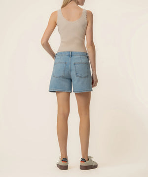 JANE HIGH RISE LONG SHORT-FRT& BCK PATCH PKTS