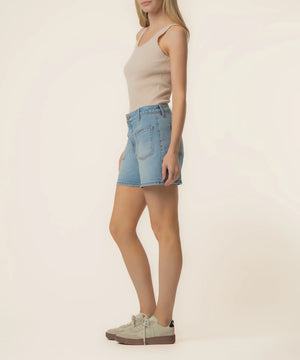 JANE HIGH RISE LONG SHORT-FRT& BCK PATCH PKTS