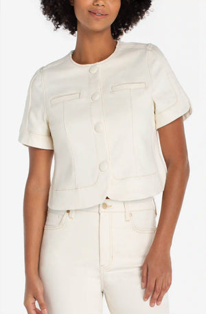 The Madison Short Sleeve Denim Jacket (Stretchy)