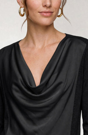 Bethany Beautiful Drape Top Mixed Median Sweater (3 colors)