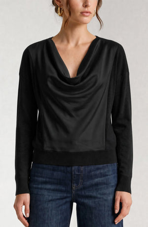 Bethany Beautiful Drape Top Mixed Median Sweater (3 colors)