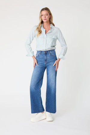 Hudson Wide Leg Denim 30 inseam