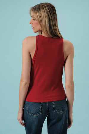 Emmy Embroidered and Beaded Tank Flag Tank Top (3 colors)