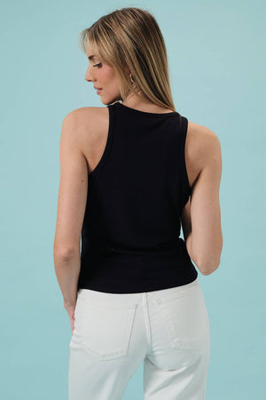 Emmy Embroidered and Beaded Tank Flag Tank Top (3 colors)