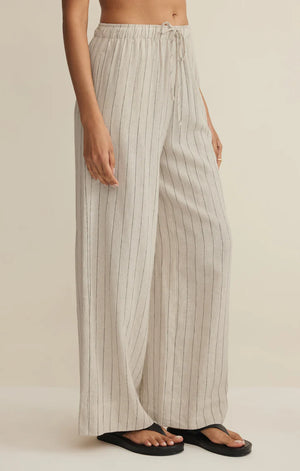 Henri Striped Linen Wide Leg Pant By Z Supply