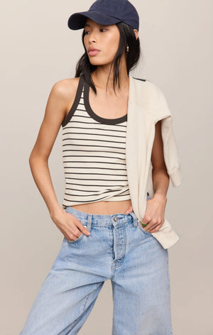 Rowe Striped Tank Top Ribbed Knit By Z Supply (2 Colors)