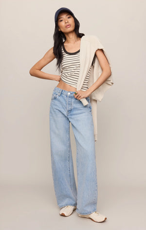 Rowe Striped Tank Top Ribbed Knit By Z Supply (2 Colors)
