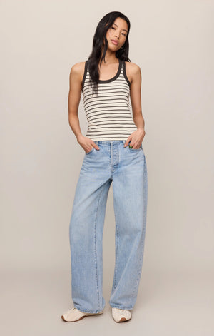 Rowe Striped Tank Top Ribbed Knit By Z Supply (2 Colors)