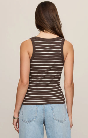 Rowe Striped Tank Top Ribbed Knit By Z Supply (2 Colors)