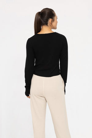 Nancy No Brainer Ribbed LS Top W/Thumbholes 2 colors!!