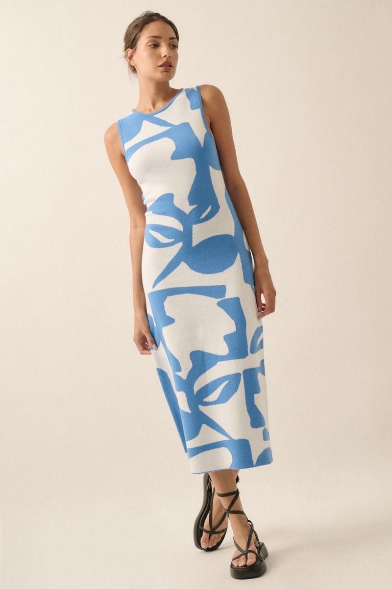 Casablanca Floral Knit Dress