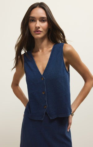 Noelle Denim stretchy Top by Z Supply