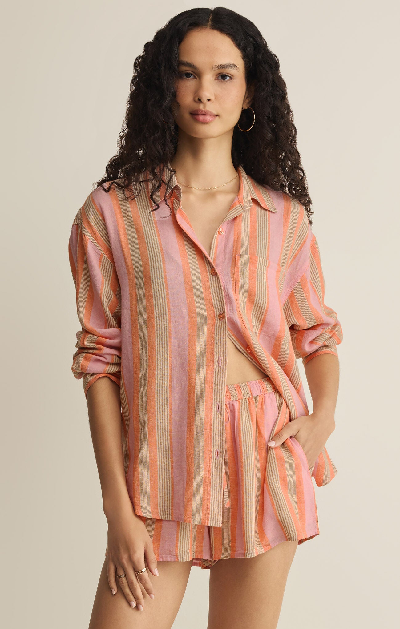 The Perfect Striped Button Up and Shorts By Z Supply