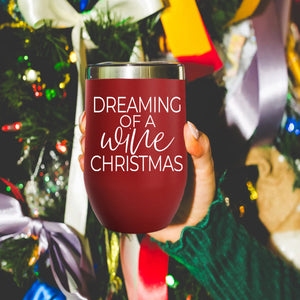 Dreaming of a Wine Christmas 17 OZ mug