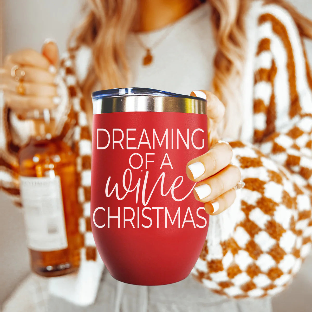 Dreaming of a Wine Christmas 17 OZ mug