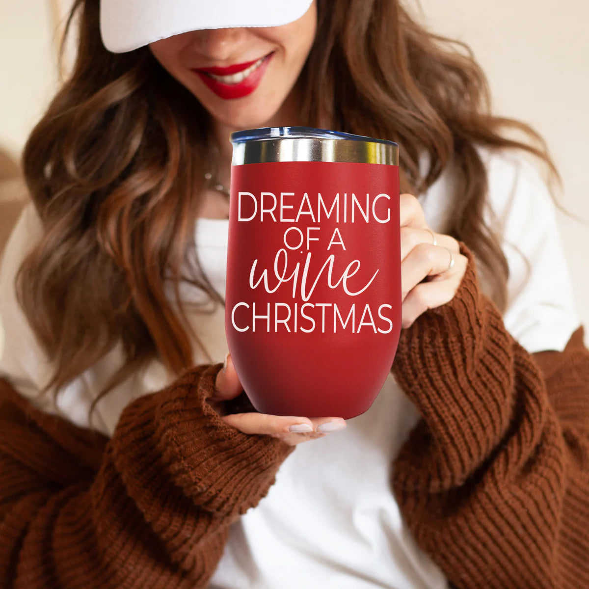 Dreaming of a Wine Christmas 17 OZ mug