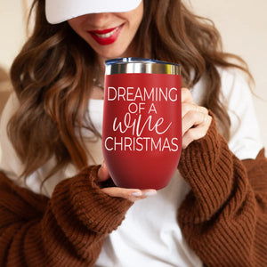 Dreaming of a Wine Christmas 17 OZ mug