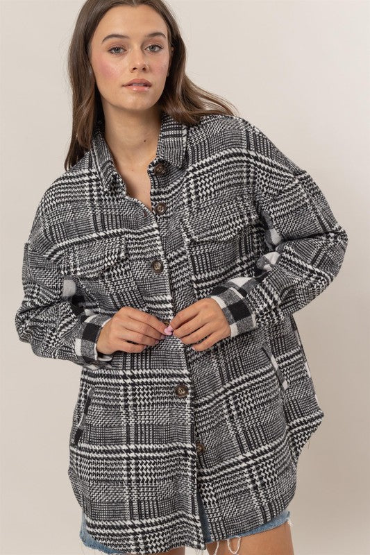 Melanie the Mixed Pattern Shacket