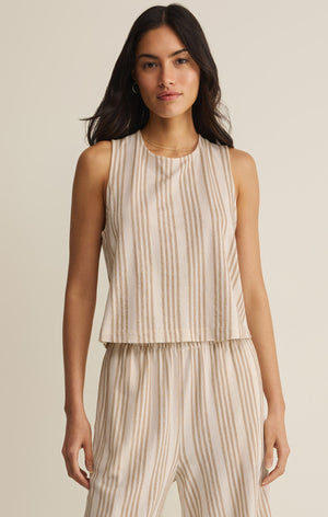 Sloane Striped Knit Tan and Scout Knit Striped Pant By Z Supply