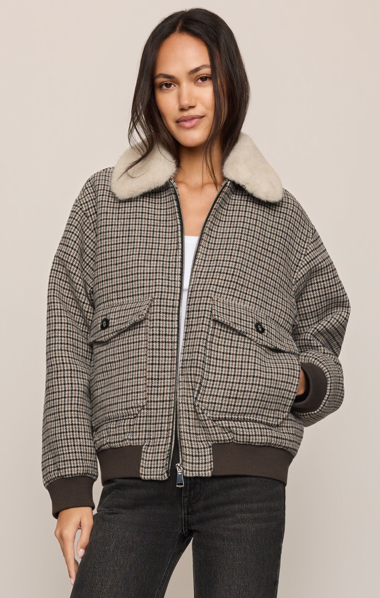 Tavi Plaid Bomber Jacket by Z Supply