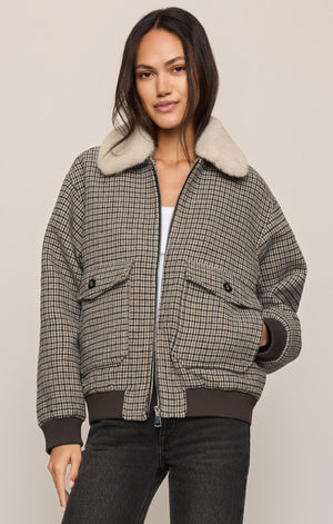 Tavi Plaid Bomber Jacket by Z Supply