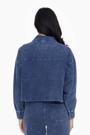 Maryanne Mineral washed Cropped Cotton Jacket