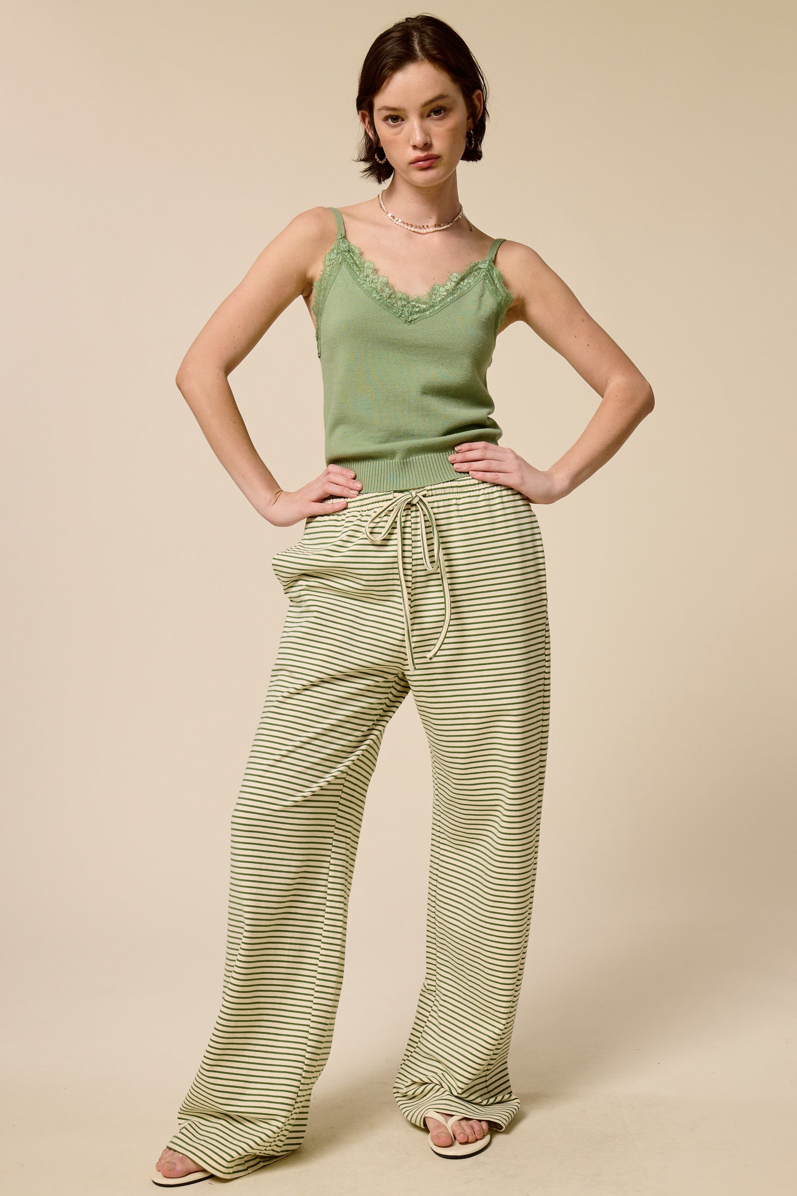 Celedan Joggers with a tie front