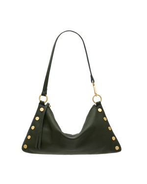 Hammitt Kyle med Twin Crest Pebble/Brushed Gold