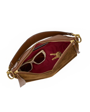 Grace Medium Hammitt Cinnamon Suede/Antique Gold