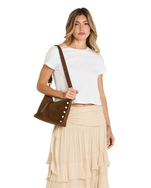Grace Medium Hammitt Cinnamon Suede/Antique Gold