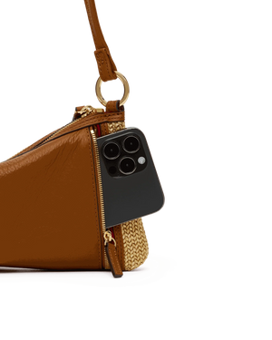 Hammitt SML Kyle Cocoa/Raffia Gold