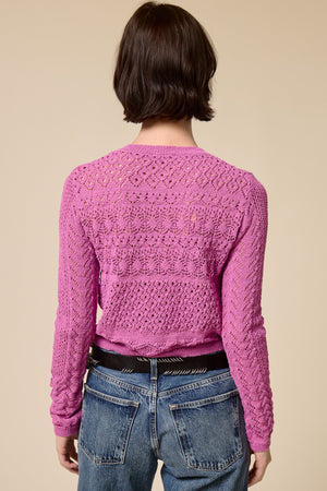 Lavender Love Pointelle Cardigan