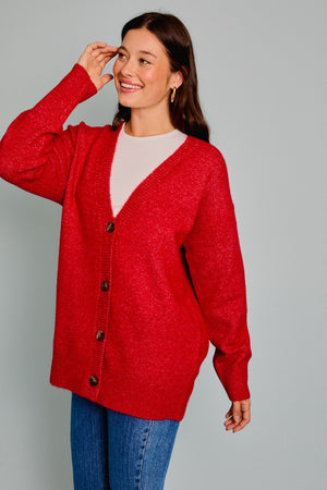 You Had Me at Cozy Red Cardigan