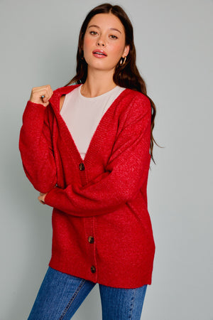 You Had Me at Cozy Red Cardigan