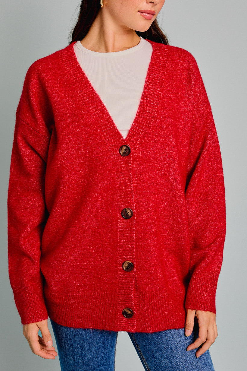 You Had Me at Cozy Red Cardigan