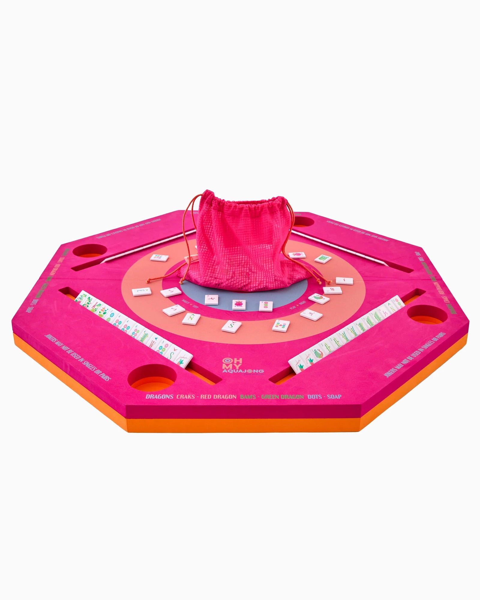 Oh My Mahjong Pink Aqua Jong Pool Mat