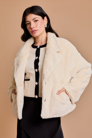 Christmas in New York Faux Fur Jacket