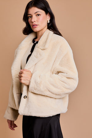 Christmas in New York Faux Fur Jacket