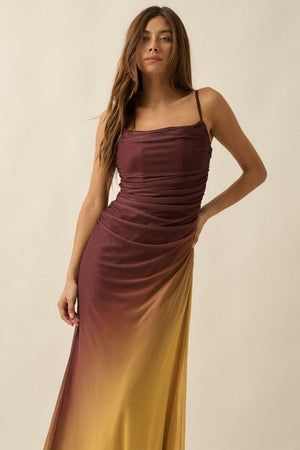 Omara Ombre' Mesh Dress