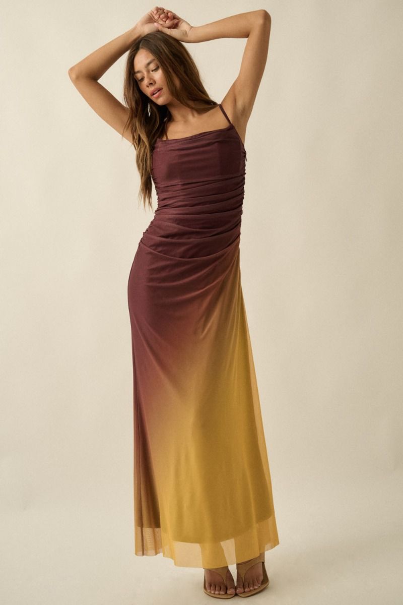 Omara Ombre' Mesh Dress