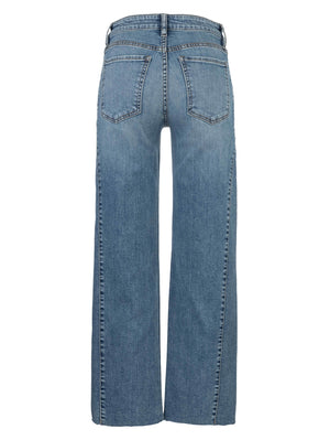 CHARLOTTE WIDE LEG SIDE INSET RAW HEM from KUT