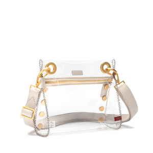 Hammitt Tony Small Clear Calla Lilly Whie/Brushed Gold