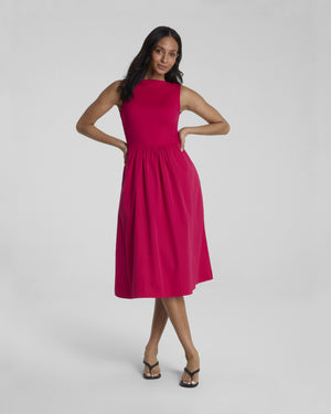 Spanx Jersey High Neck Midi Dress